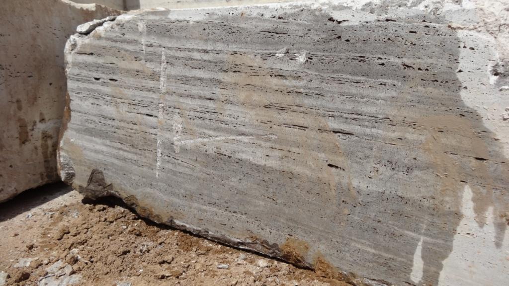 Silver Travertine Block